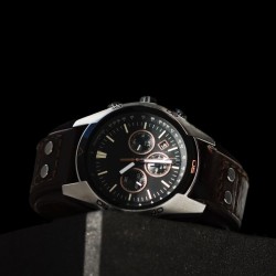 Men's Analog Leather Watch Men's Analog Leather Watch